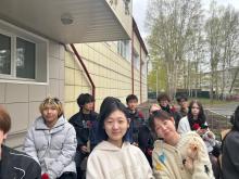 Студенты ФИЯ ТГУ приняли участие в торжественном митинге к 80-летию Великой Победы